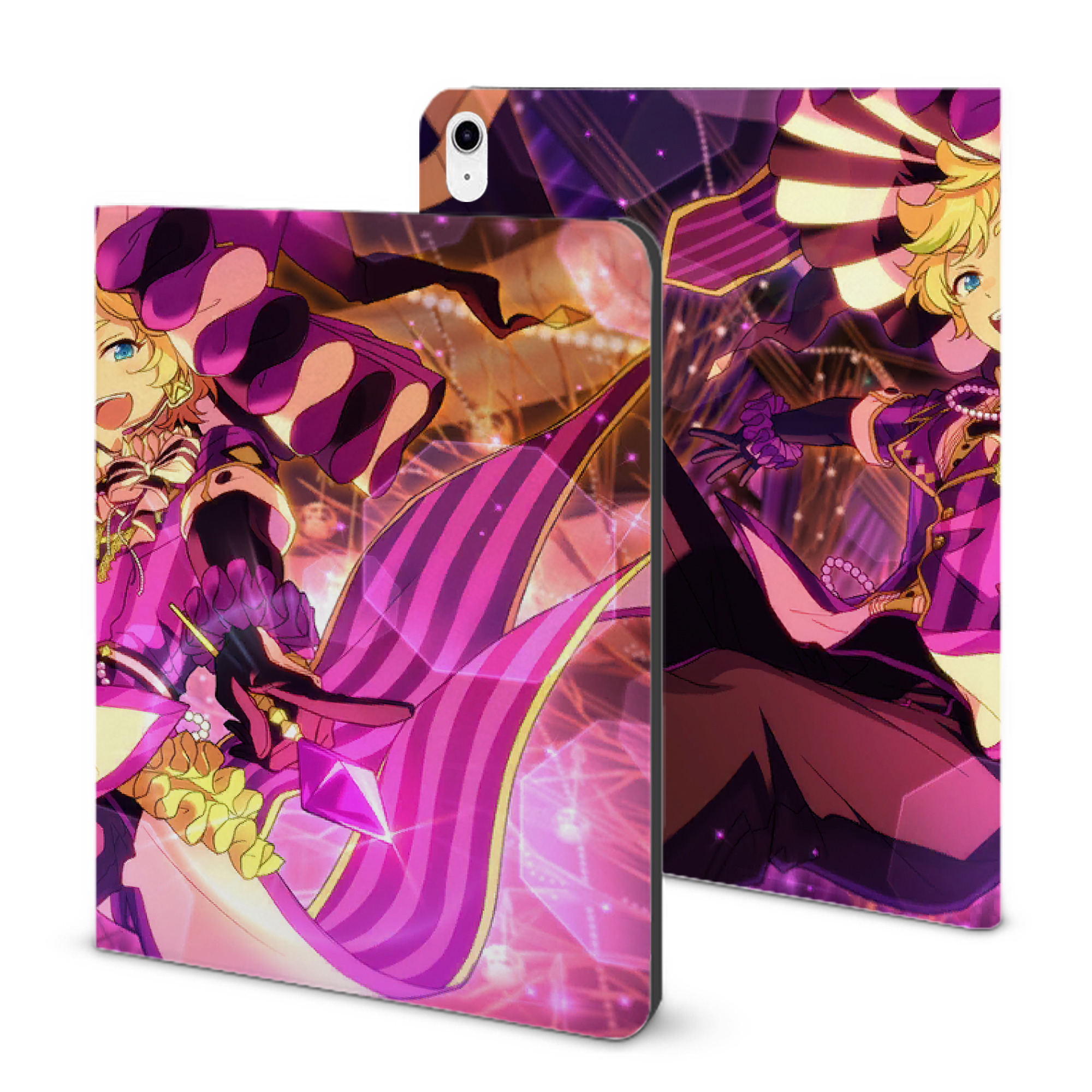 （画像用） あんさんぶるスターズ! Ensemble Stars IPad ケース ブック型 PUレザー TPU 耐衝撃 軽量 薄型 ペン収納なし 全面保護 IPad 各モデル対応